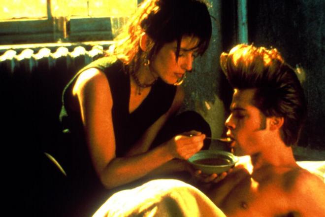 Catherine Keener and Brad Pitt in the movie Johnny Suede