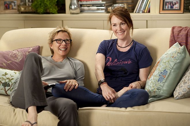 Annette Bening and Julianne Moore in the film The Kids Are All Right