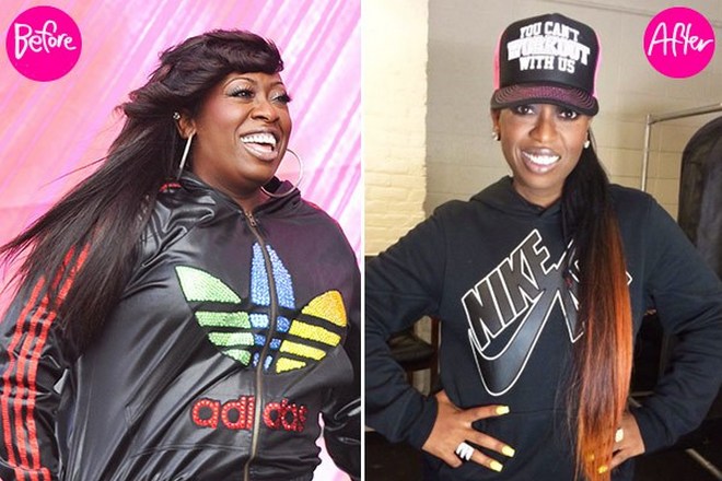 Missy Elliot before and after she slimmed down