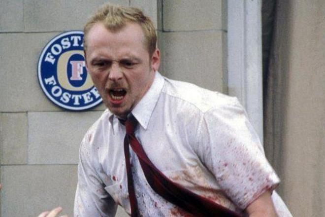 Simon Pegg in the movie Shaun of the Dead