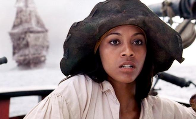 Zoe Saldana in the movie Pirates of the Caribbean: The Curse of the Black Pearl