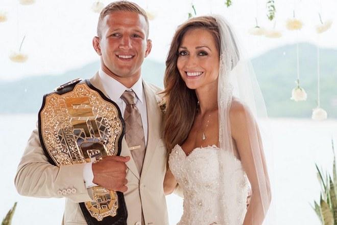 T.J. Dillashaw and his wife, Rebecca