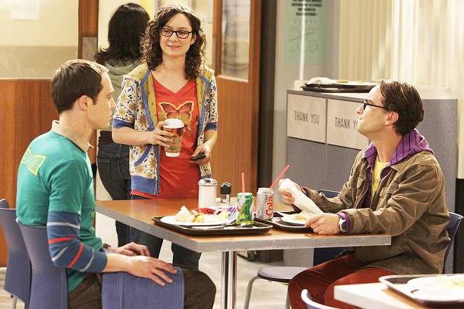 Jim Parsons, Sara Gilbert and Johnny Galecki (from left)