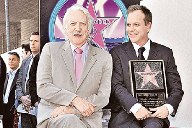 Donald Sutherland and Kiefer Sutherland on the Walk of Fame