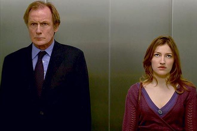 Bill Nighy and Kelly Macdonald in the movie The Girl in the Café