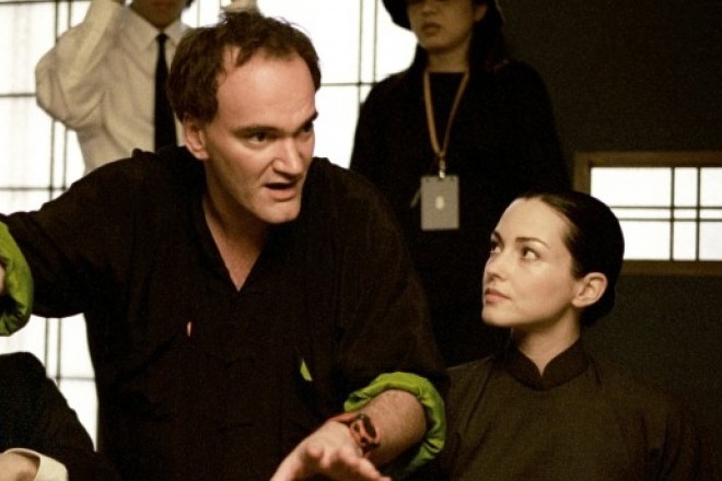 Julie Dreyfus and Quentin Tarantino