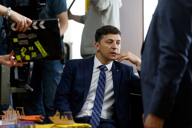 Volodymyr Zelensky in the movie Servant of the People
