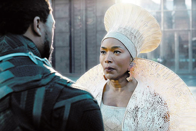 Angela Bassett in the movie Black Panther