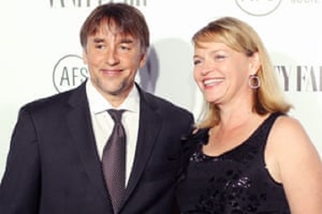 Richard Linklater with his partner, Christina Harrison