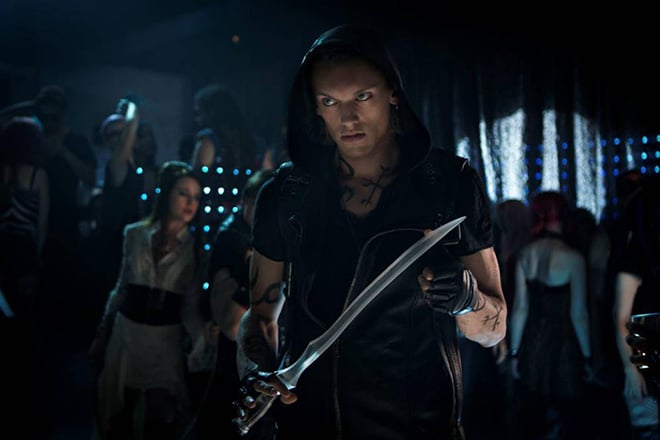 Jamie Campbell Bower in the movie The Mortal Instruments: City of Bones
