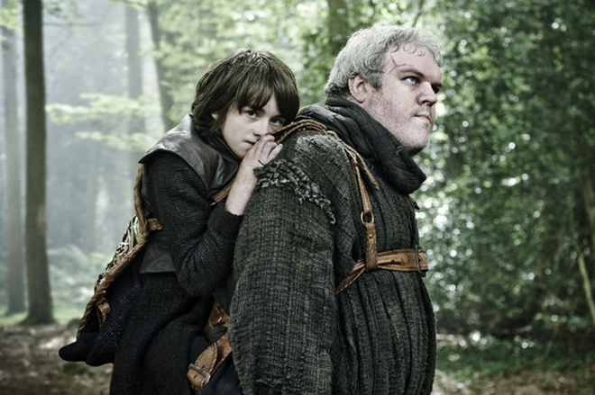 Isaac Hempstead Wright and Kristian Nairn in Game of Thrones