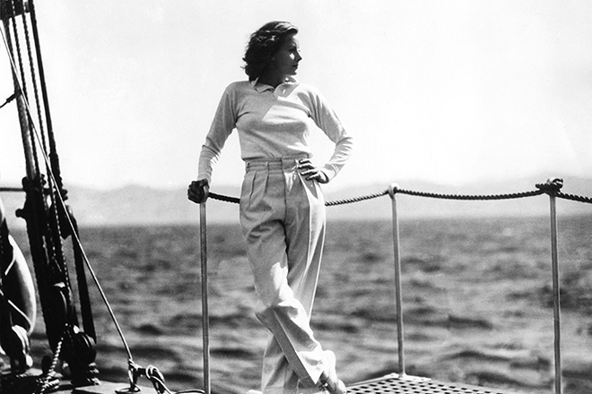 Greta Garbo in a man's suit
