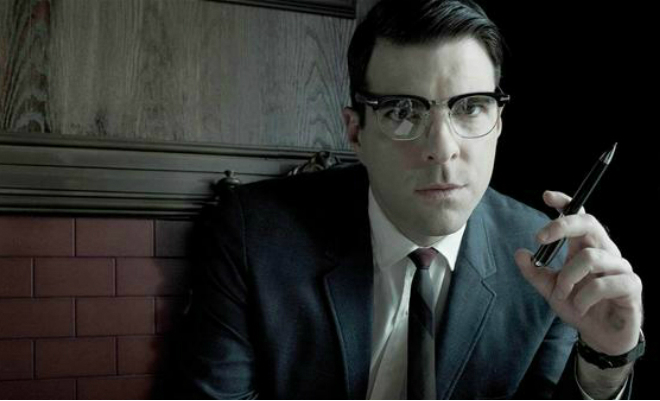 Zachary Quinto wearing glasses
