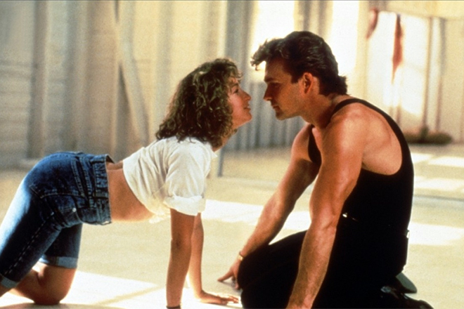 Jennifer Grey and Patrick Swayze (the footage from the movie Dirty Dancing)