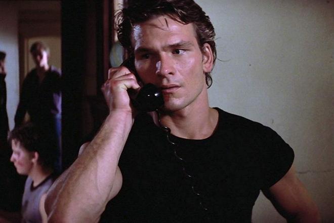 Patrick Swayze (the shot from the movie Outsiders)