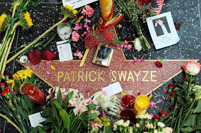 The star of Patrick Swayze on the Hollywood Walk of Fame on the anniversary of the death