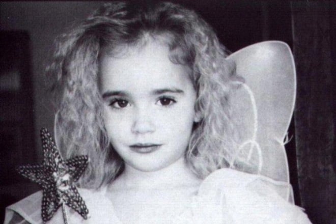 Lily Collins in her childhood