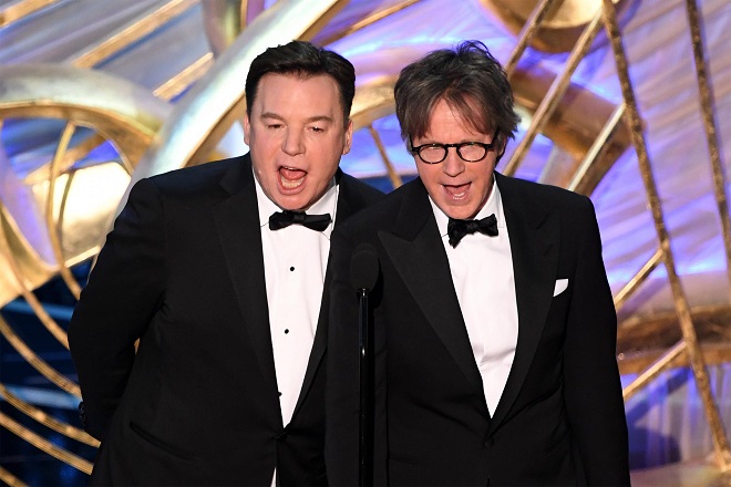 Dana Carvey with Mike Myers