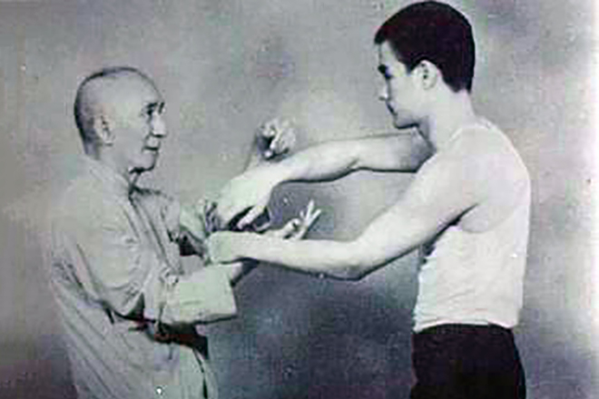 Bruce Lee and his teacher Yip Man