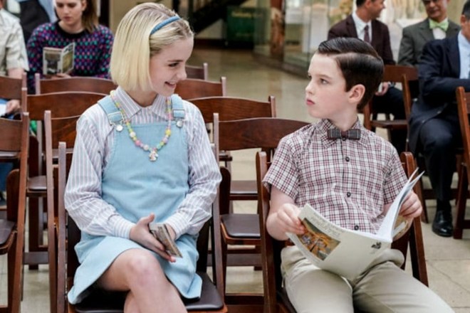 Mckenna Grace and Iain Armitage in the series Young Sheldon