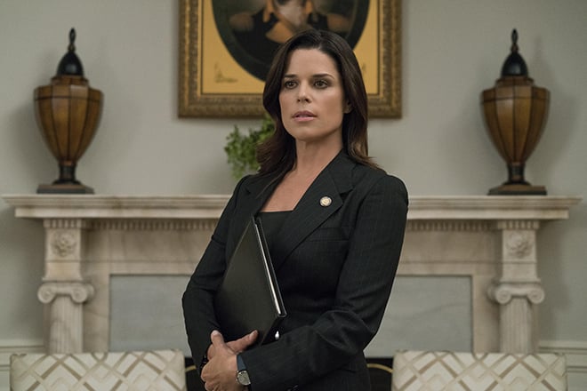 Neve Campbell in the series House of Cards
