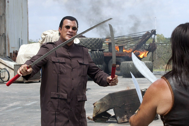 Steven Seagal in the movie Machete