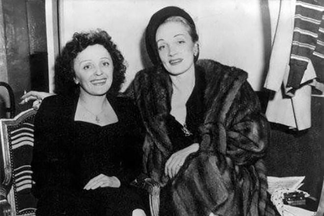 Édith Piaf and Marlene Dietrich