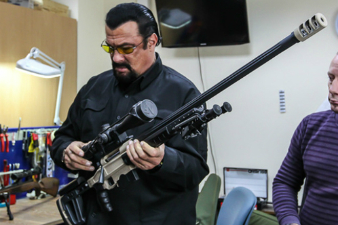 Steven Seagal became the "face" of the Russian arms brand