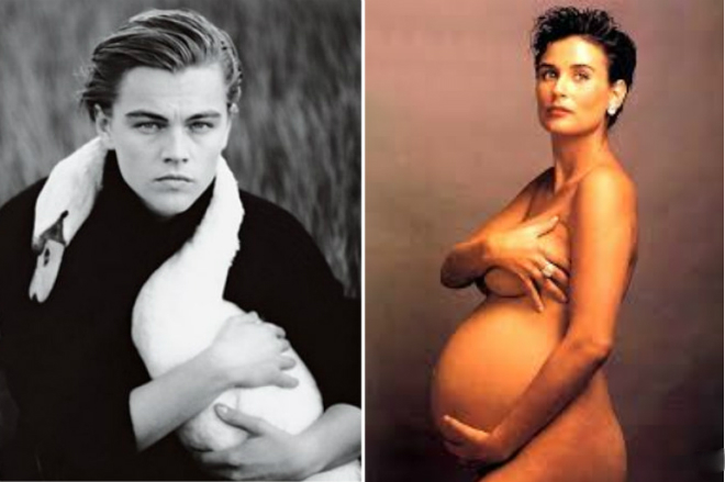The pictures of Leonardo DiCaprio and nude Demi Moore made by Annie Leibovitz