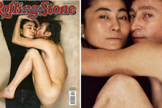 The photographs of John Lennon and Yoko Ono on Rolling Stone’s cover made by Annie Leibovitz