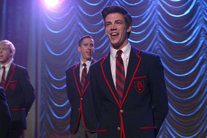 Grant Gustin in the TV series Glee