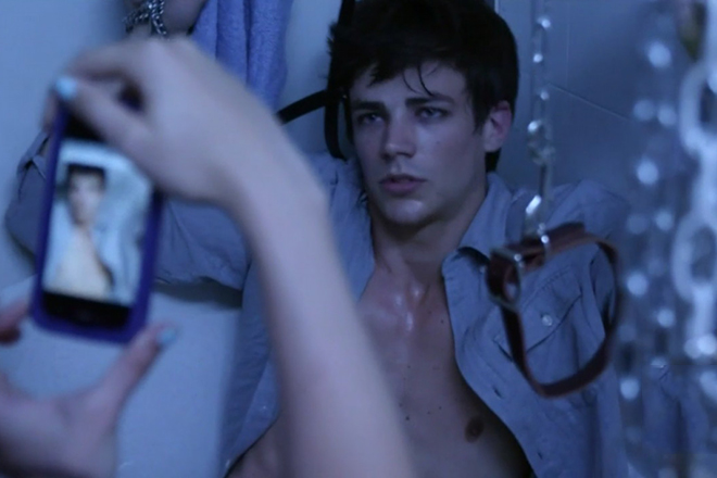 Grant Gustin in the film A Mother's Nightmare