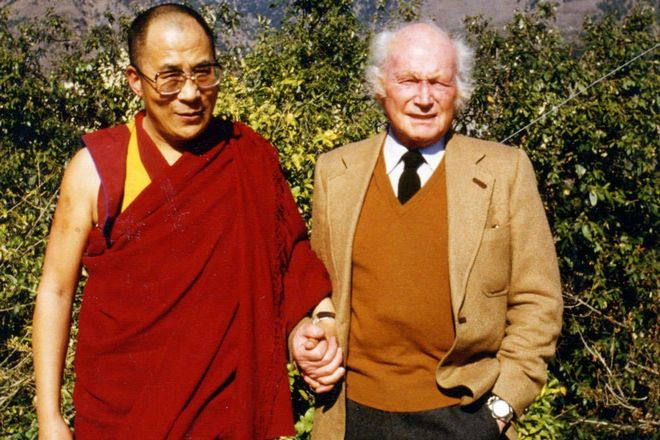 The 14th Dalai Lama and Heinrich Harrer