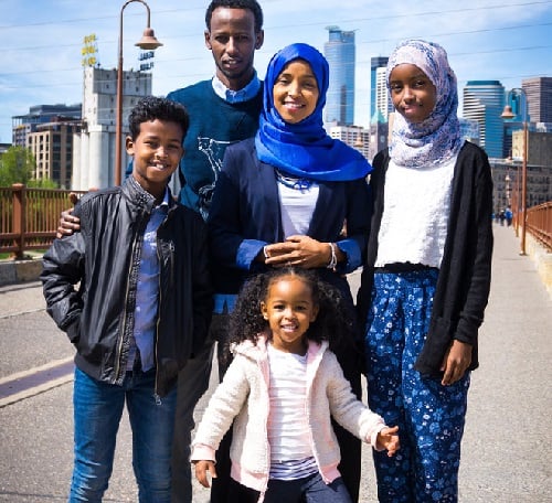 Ilhan Omar with her family