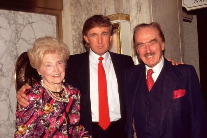 Fred Trump with his wife and son Donald