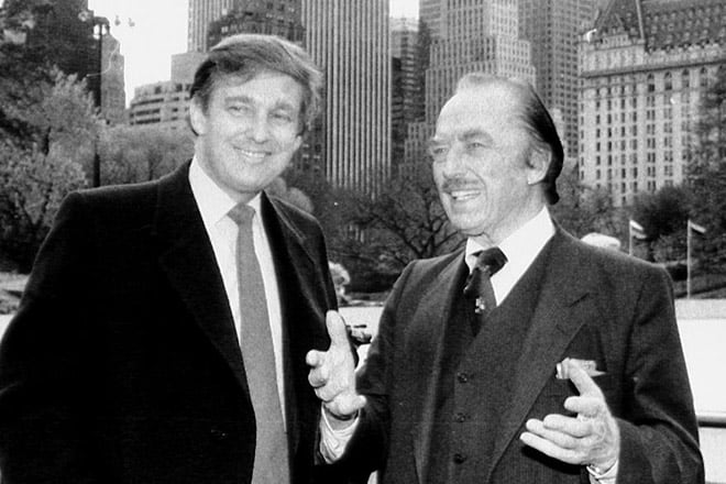 Fred Trump with his son Donald