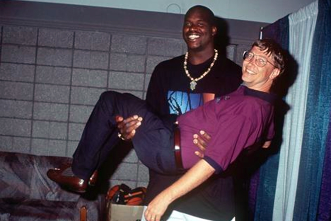 Shaquille O'Neal and Bill Gates