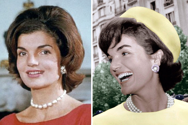 Jacqueline Kennedy had a stylish hairstyle.