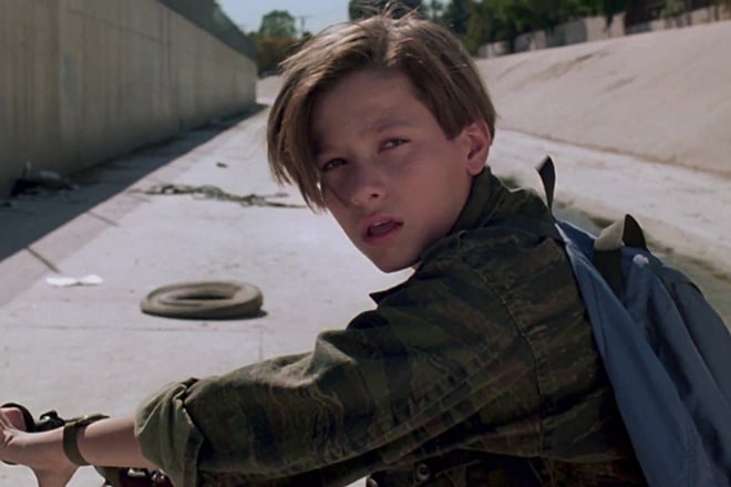 Edward Furlong in the movie Terminator 2: Judgment Day