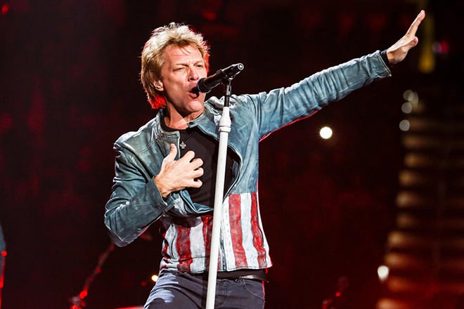 Jon Bon Jovi at the stage