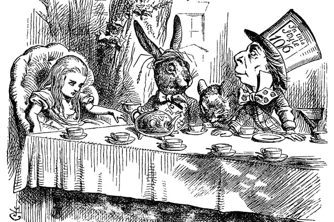 The illustration to the fairy tale «Alice's Adventures in Wonderland»