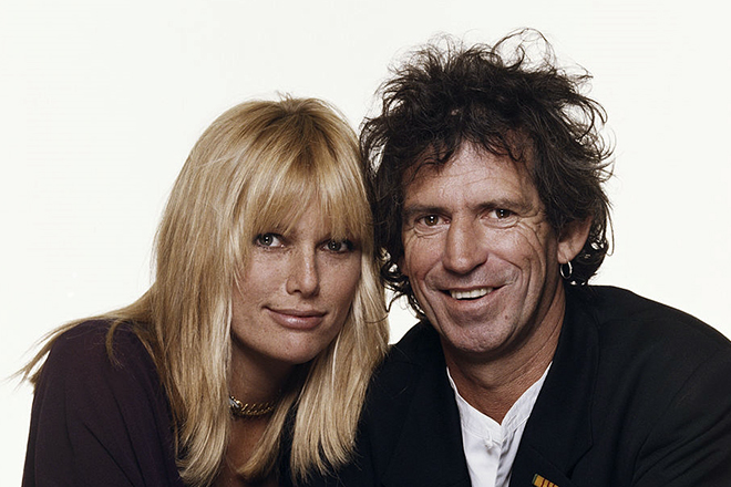 Keith Richards with his wife Patti Hansen