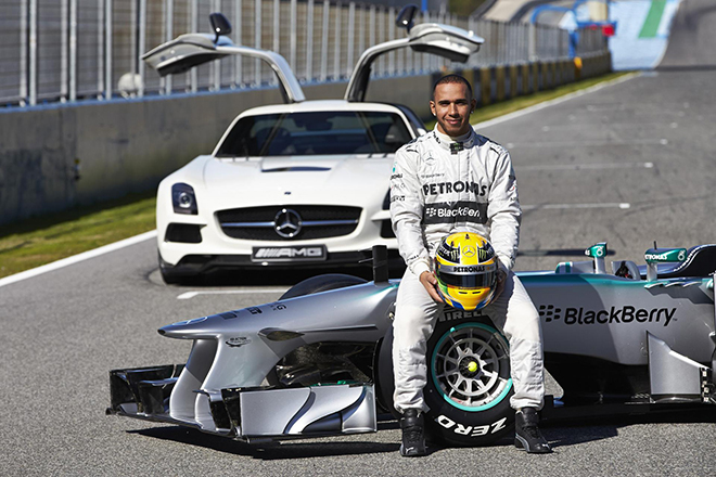 Formula One racer Lewis Hamilton