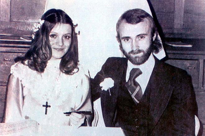 Phil Collins with his first wife, Andrea Bertorelli