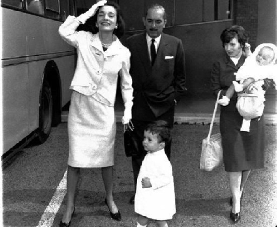 Lee Radziwill with her husband and two children