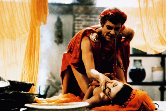 Malcolm McDowell in the film Caligula