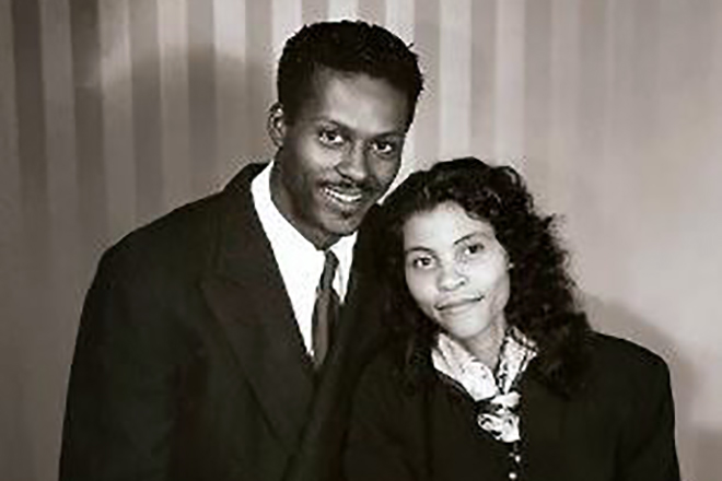 Chuck Berry with his wife in his youth