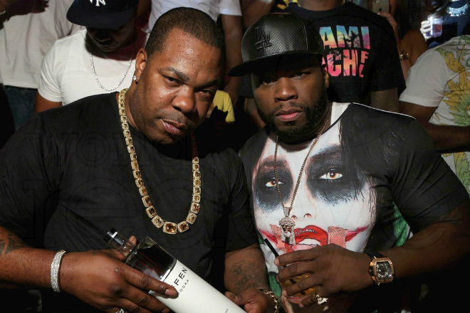 Busta Rhymes and 50 Cent advertised Sparkling Vodka