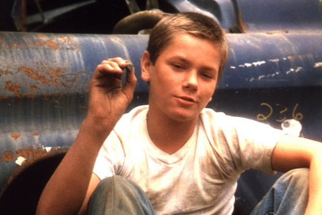 River Phoenix in the movie Stand By Me