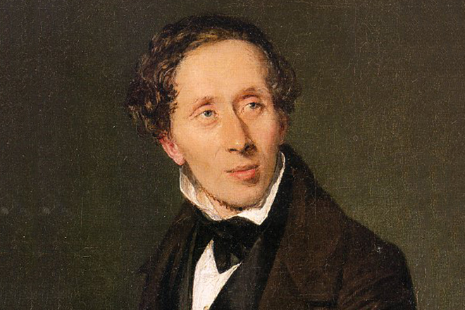 The portrait of Hans Christian Andersen